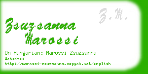 zsuzsanna marossi business card